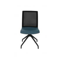 GROSPOL - LEVEL CROSS Krzesło Konferencyjne BS/WS Black / White | Siatkowe Oparcie